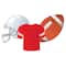 Football Assorted Paper Cut-Outs, 36 Pieces Per Pack, 6 Packs